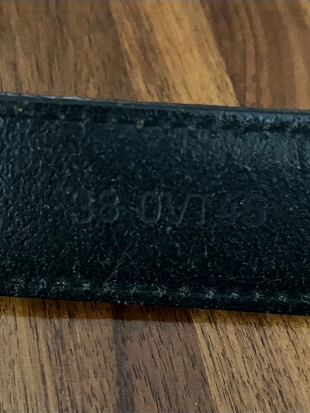 LL Bean Leather Classic Money Belt Hidden Zip Travel USA Made Size 38 Black